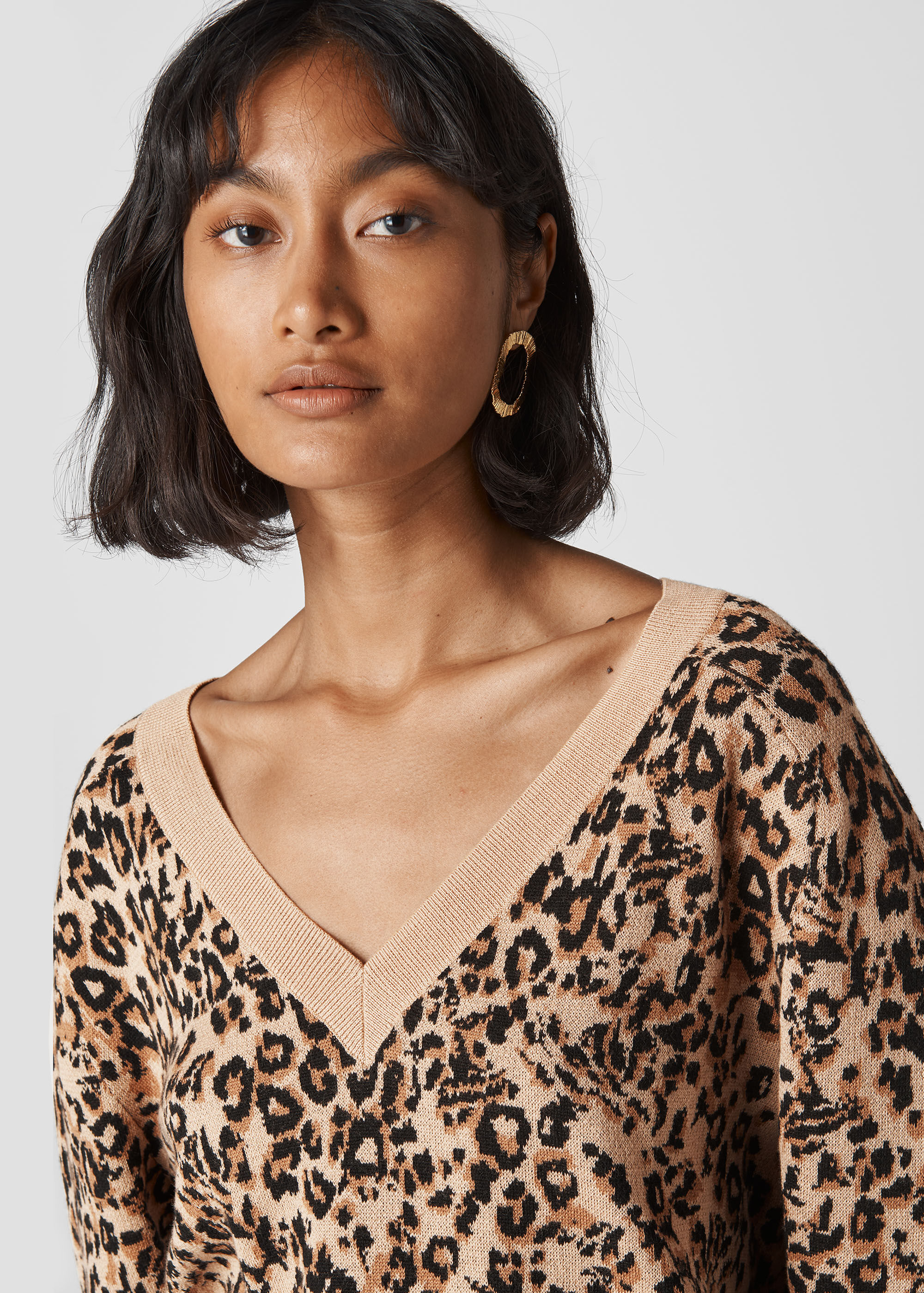 Whistles jungle cat print dress on sale