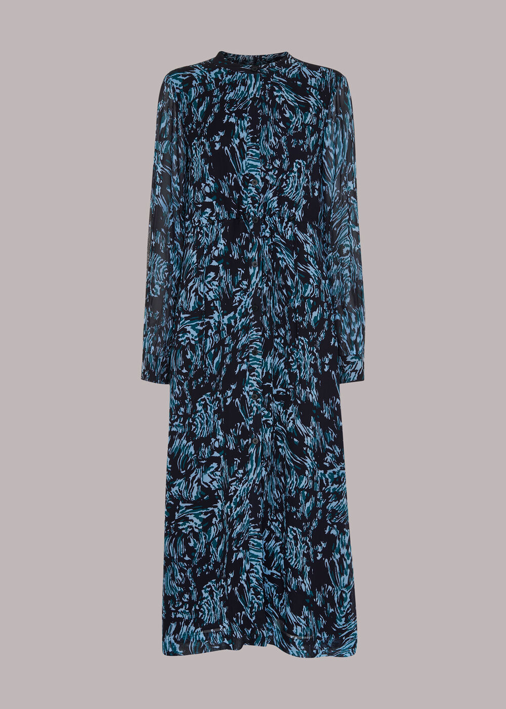 Wood Tiger Print Midi Dress
