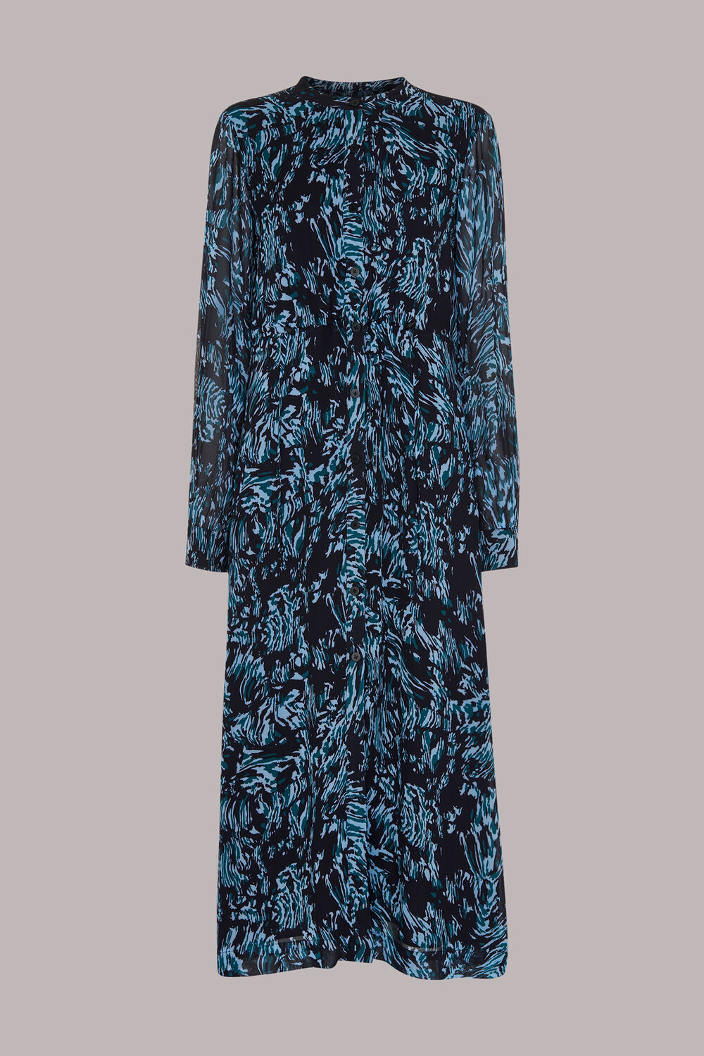 Wood Tiger Print Midi Dress