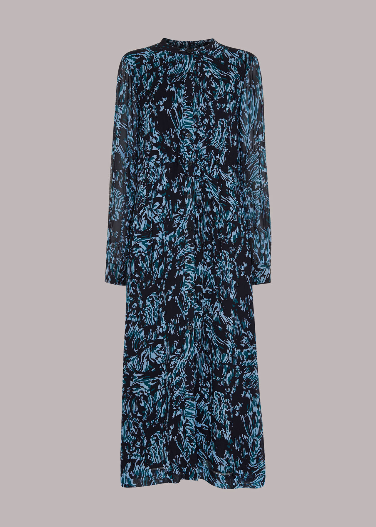 Wood Tiger Print Midi Dress