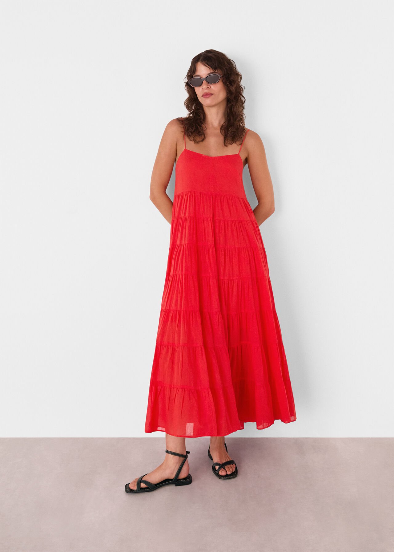 Cotton Tiered Maxi Sun Dress