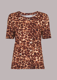 Clouded Leopard Rosa T Shirt