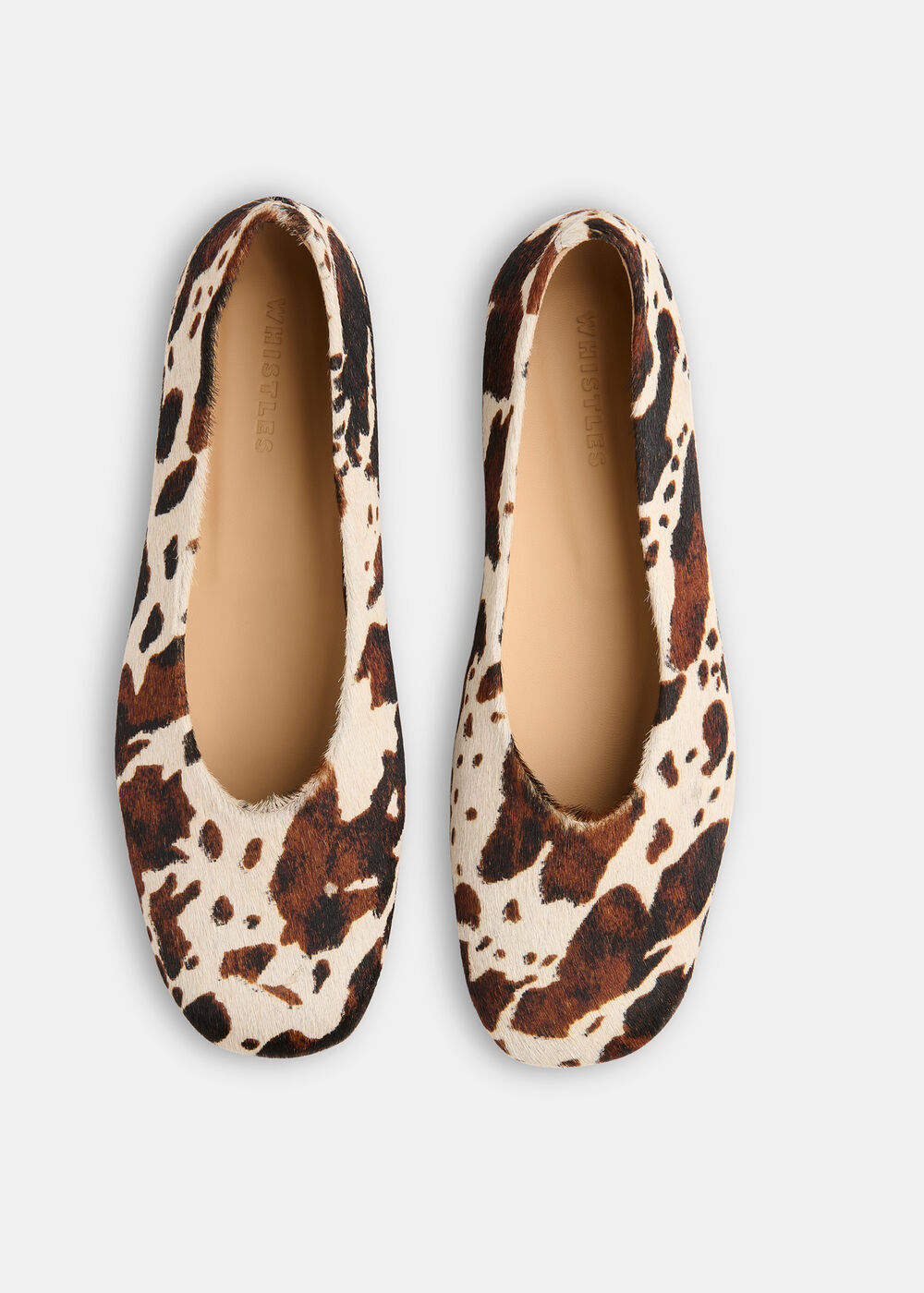 Cow Print Hair-On Ballet Pump