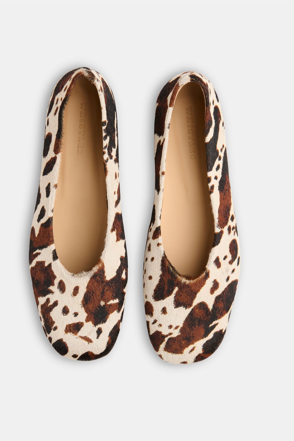 Cow Print Hair-On Ballet Pump