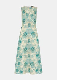 Petite Floral Textured Midi Dress