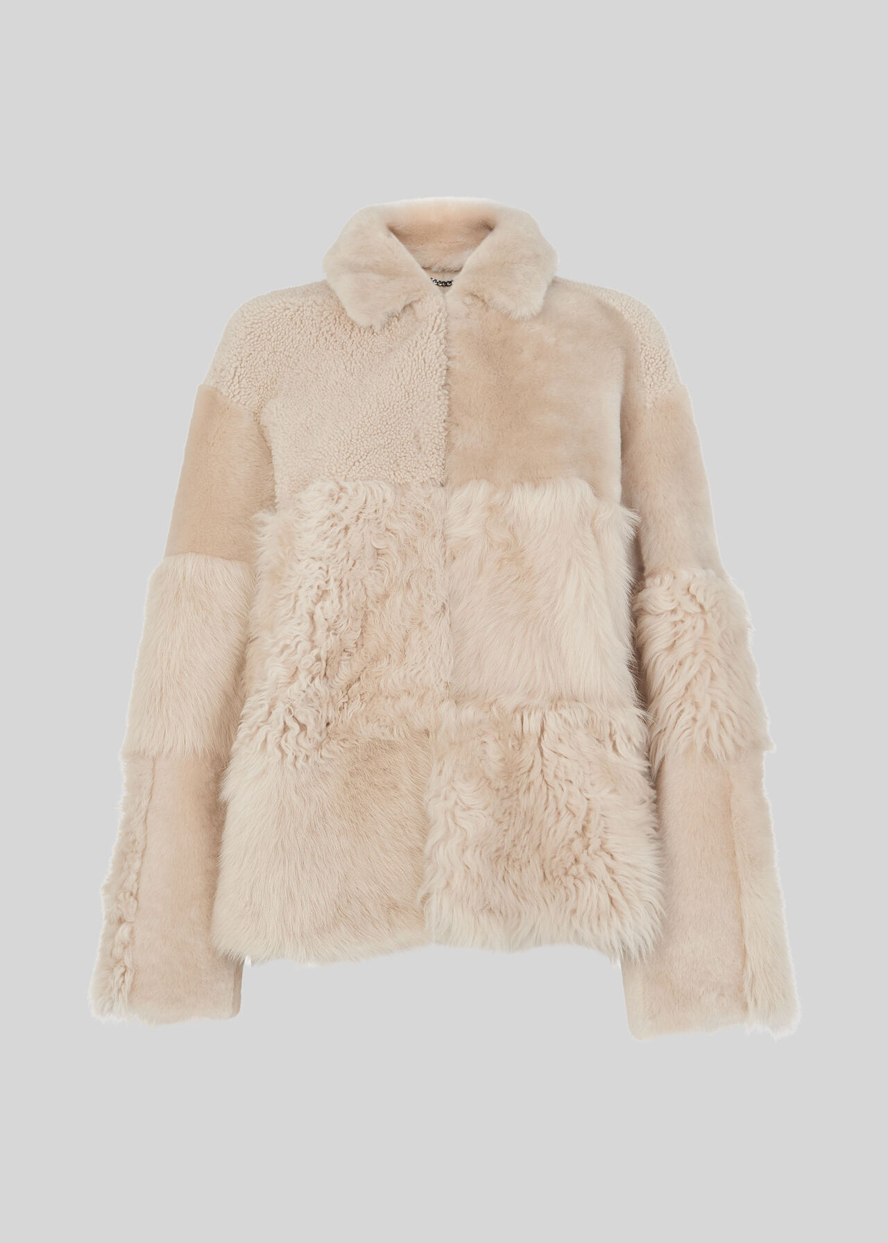 Ivory/Multi Hema Shearling Coat WHISTLES Whistles