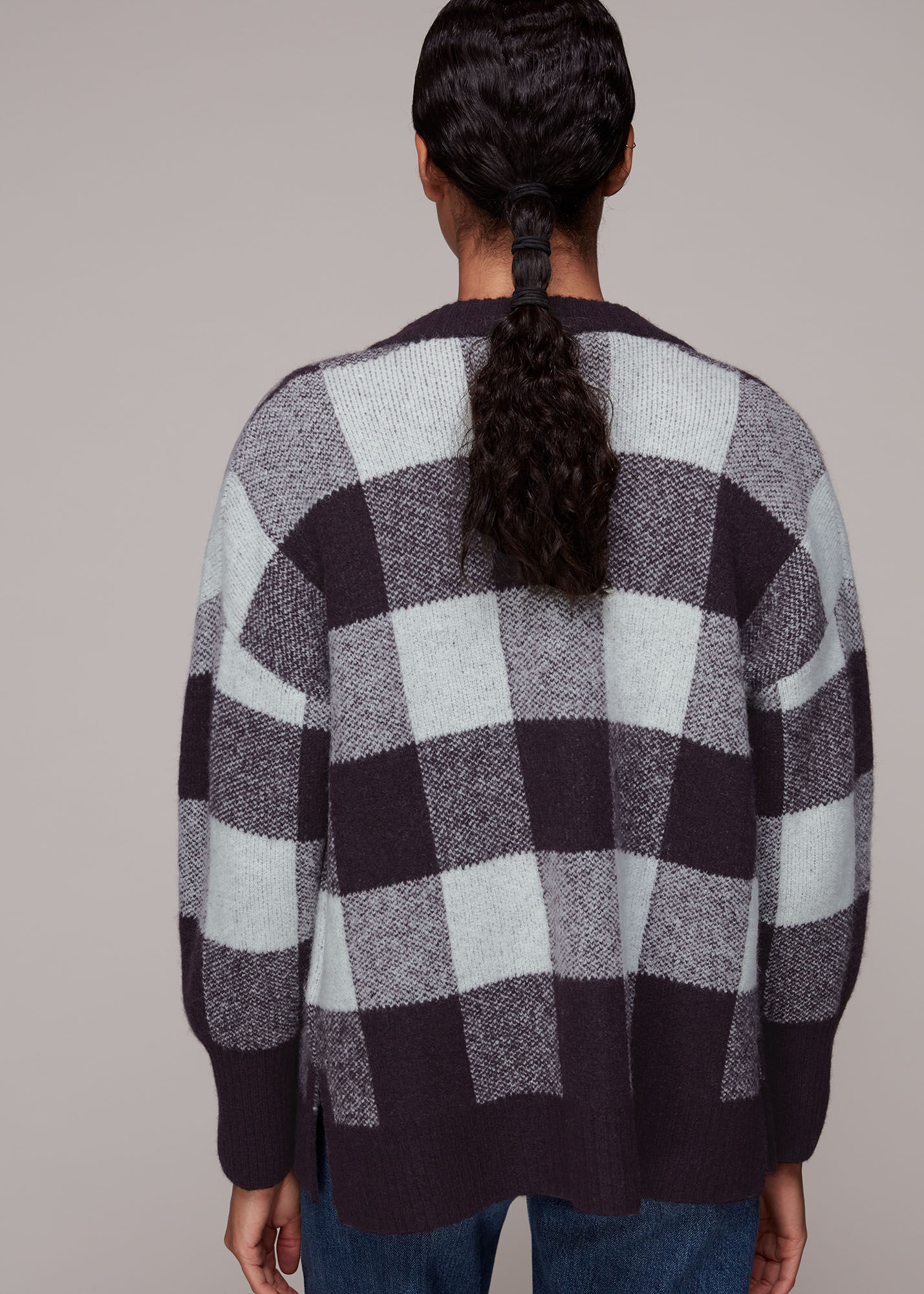Multicolour Checked Cardigan | WHISTLES | Whistles ROW |