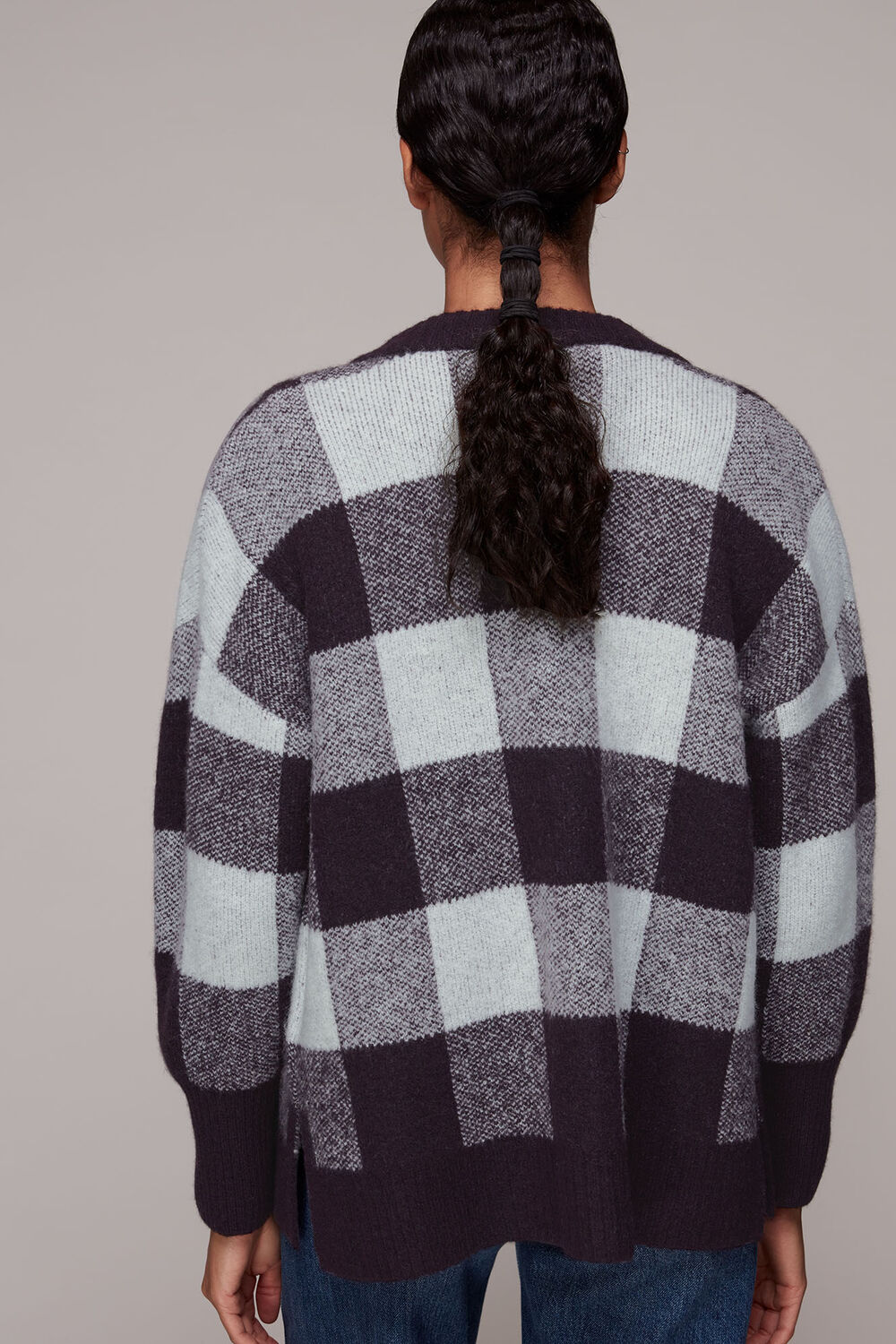 Checked Cardigan