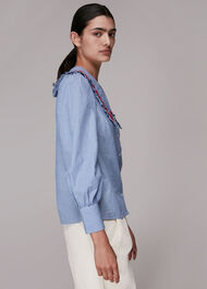 Ric Rac Detail Collar Top