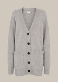 Long line Pocket Wool Cardigan