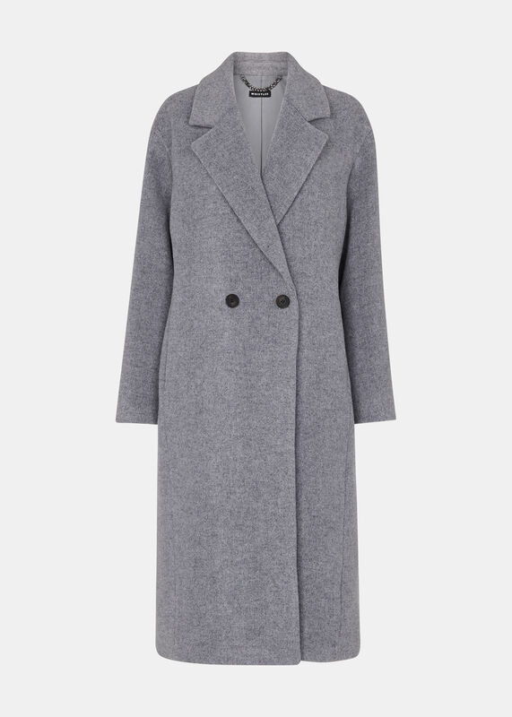 Grey Eliza Double Breasted Coat