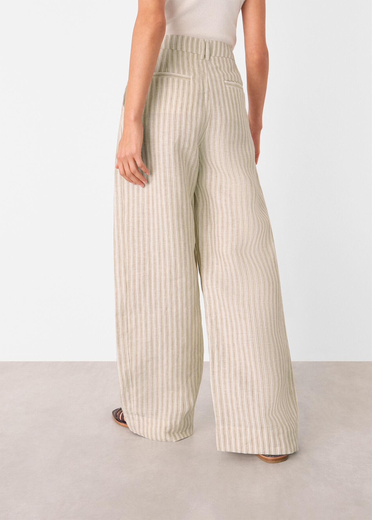 Linen Stripe Trouser