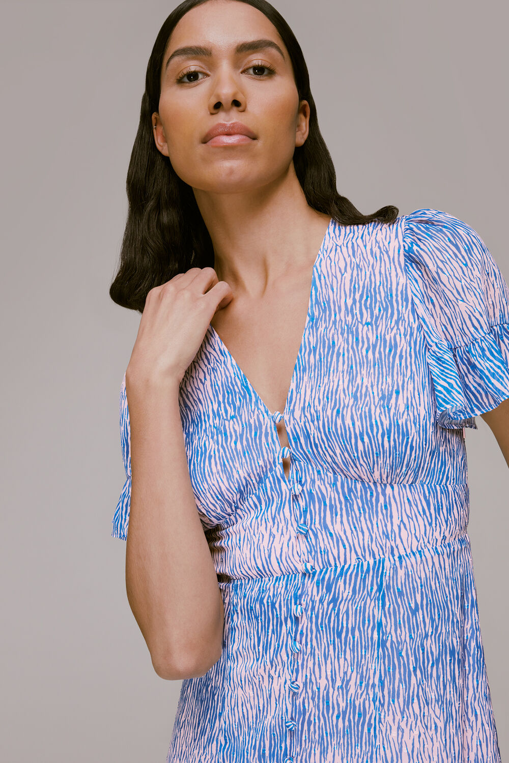 Tiger Dobby Midi Dress