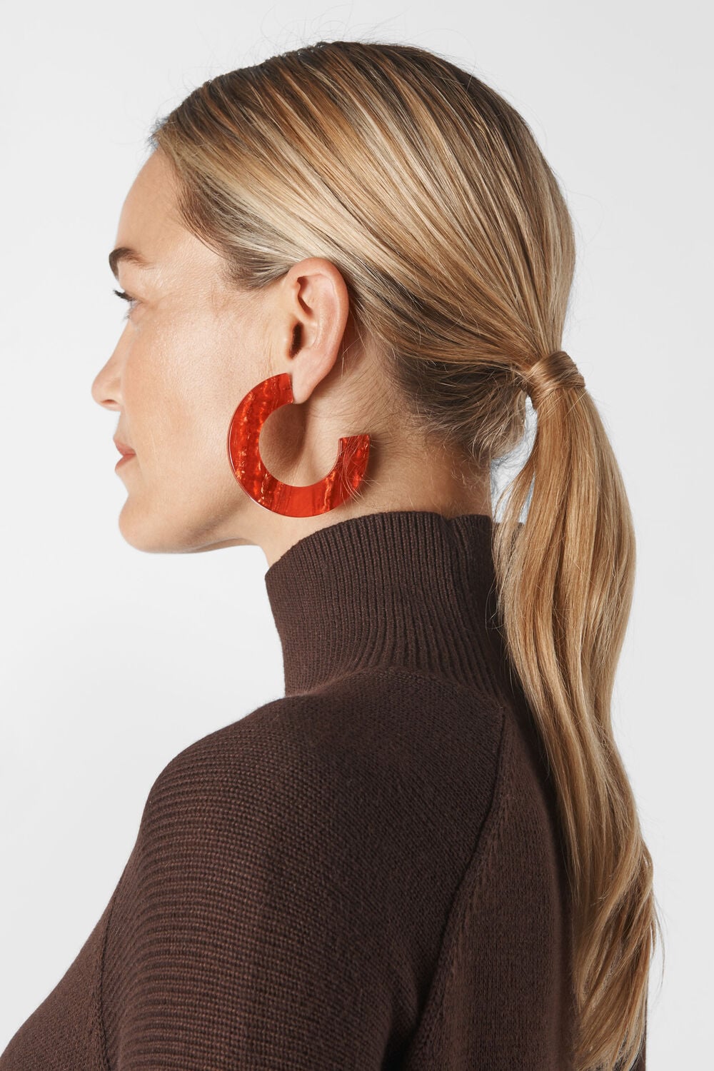 Statement Resin Hoop Red