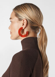 Statement Resin Hoop Red