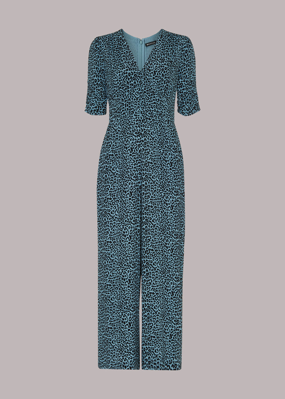 Contrast Leopard Jumpsuit