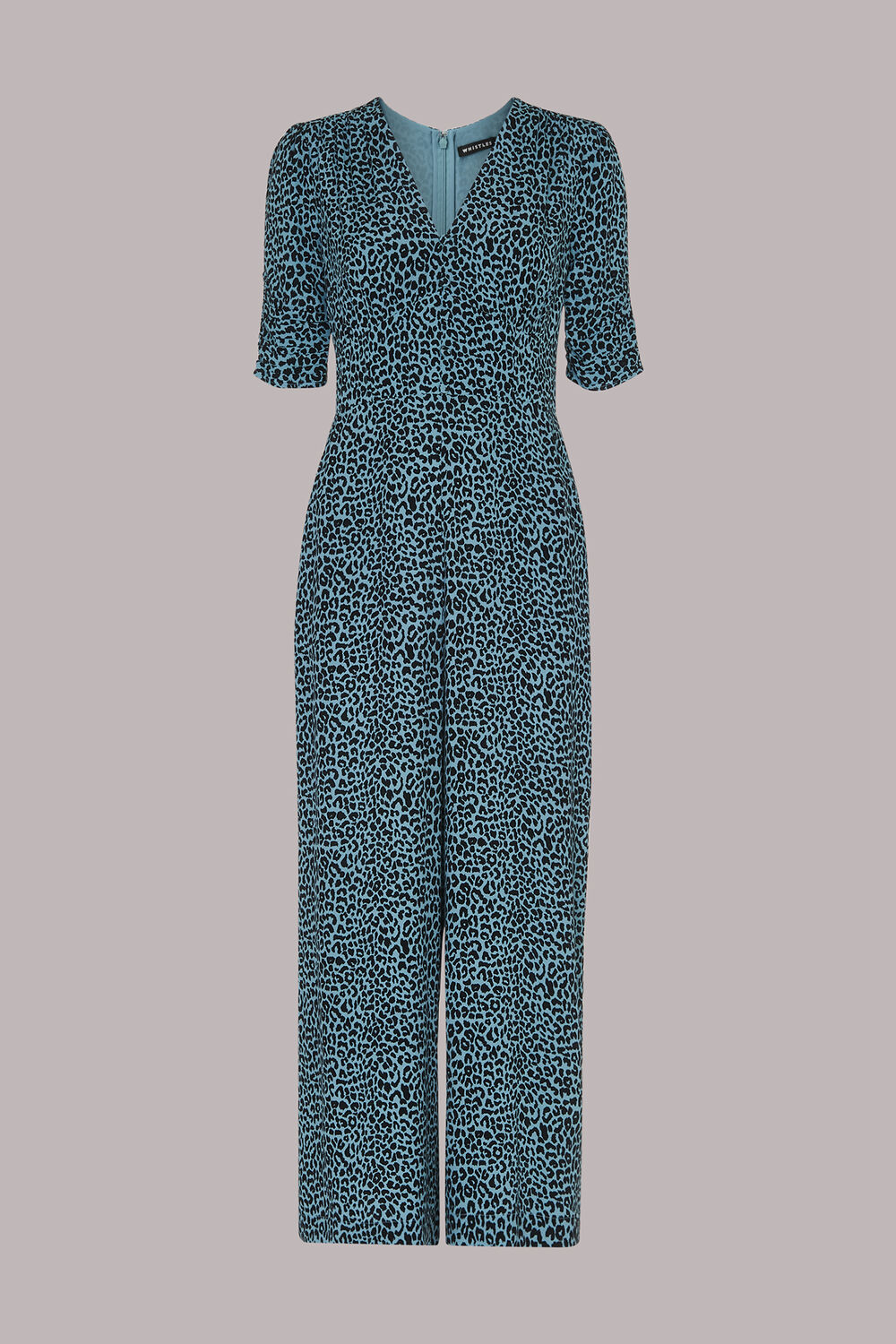 Contrast Leopard Jumpsuit