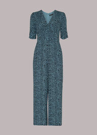 Contrast Leopard Jumpsuit