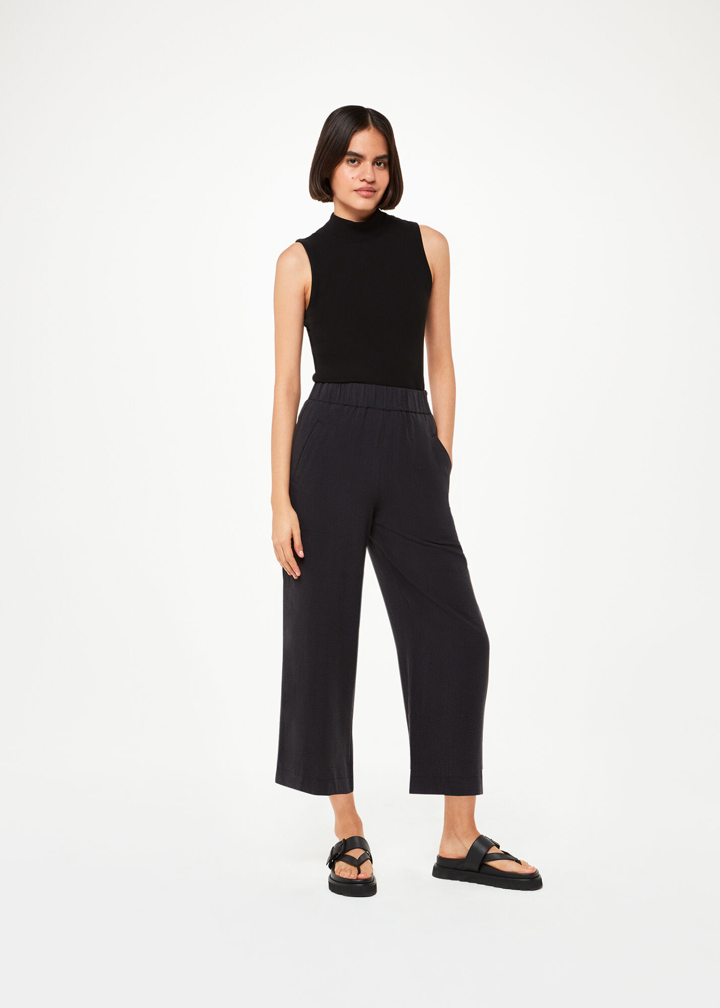 Zara black hot sale trousers side zip