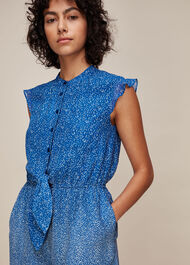 Gradient Floral Dacia Playsuit Blue/Multi