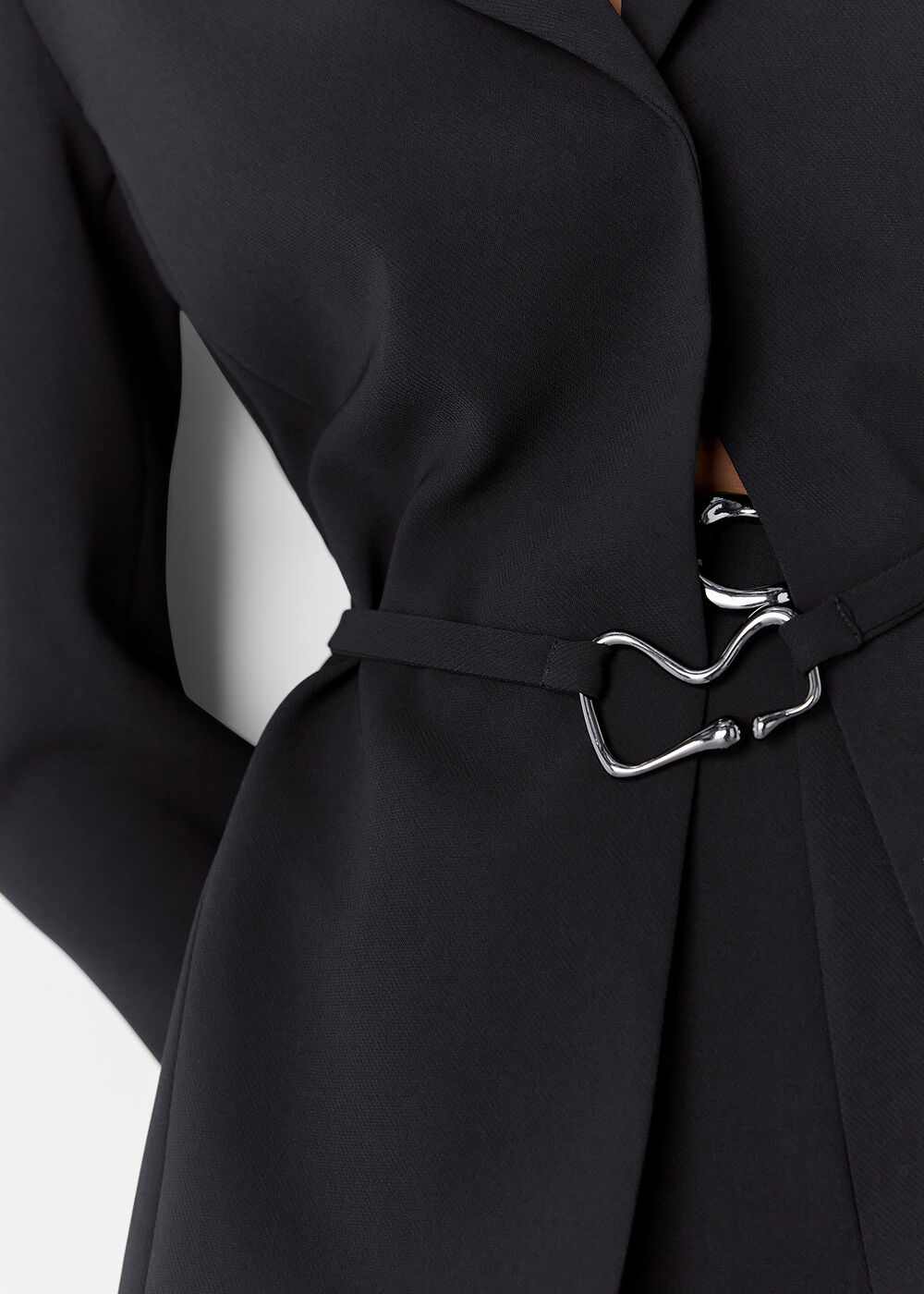 Corinna Belted Crepe Blazer