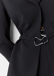Corinna Belted Crepe Blazer