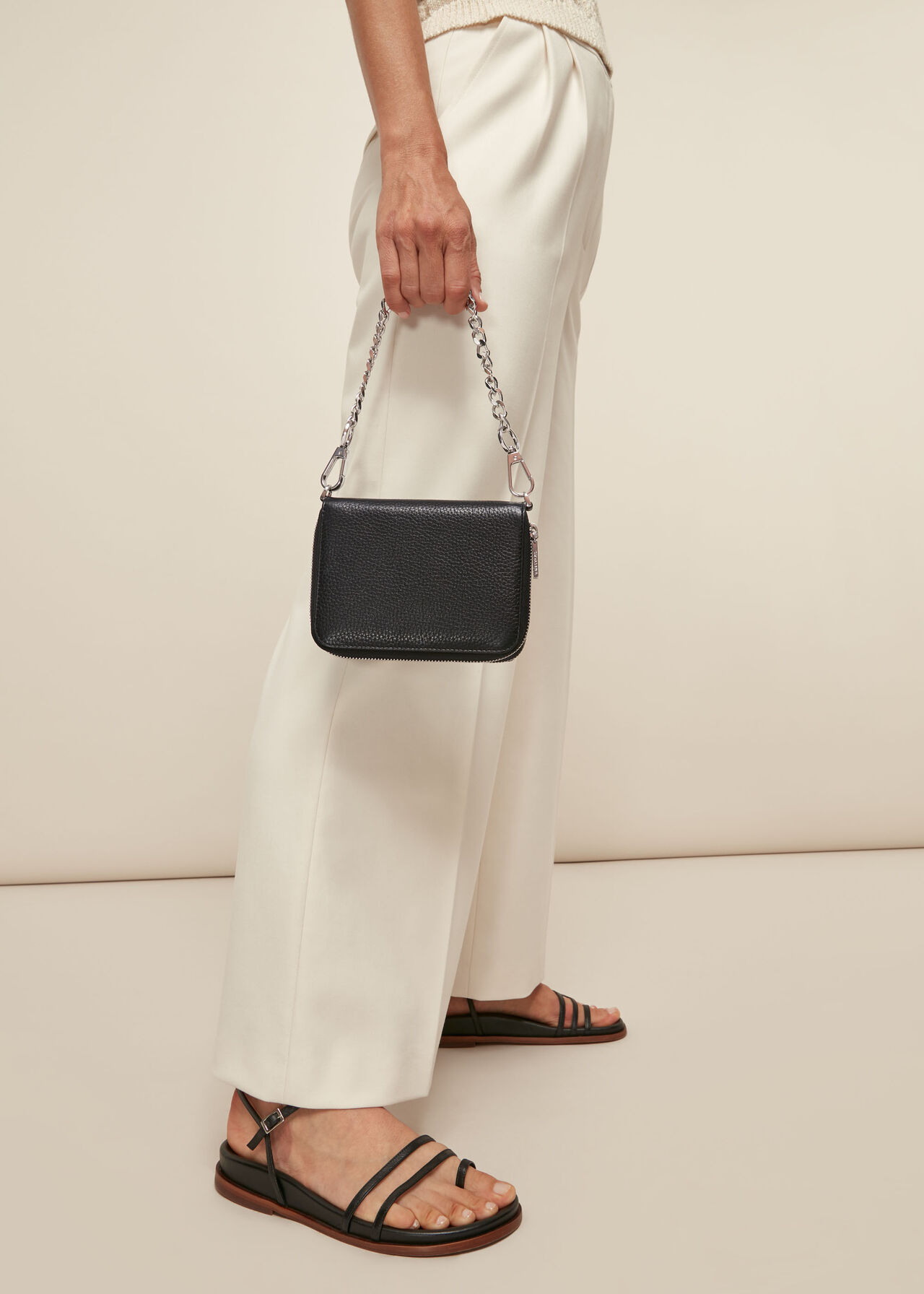 Safia Double Zip Chain Bag