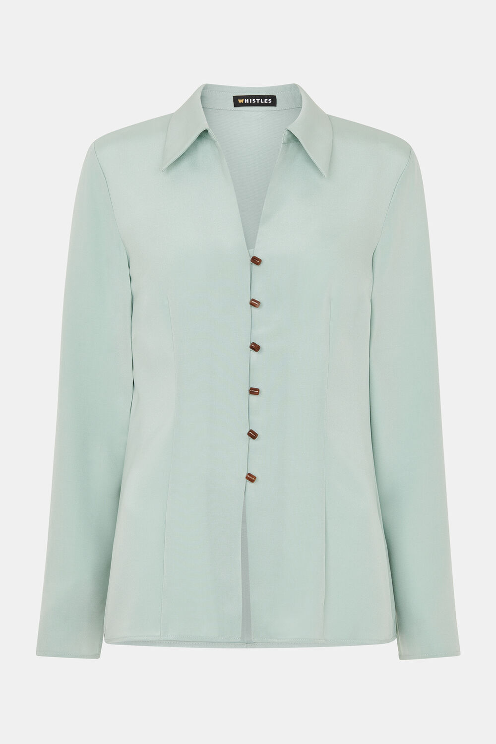 Silk Blend V Neck Shirt