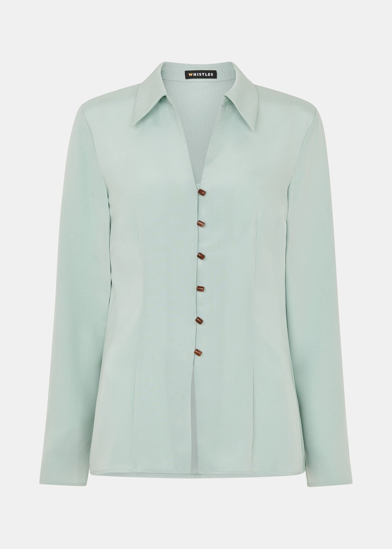 Silk Blend V Neck Shirt