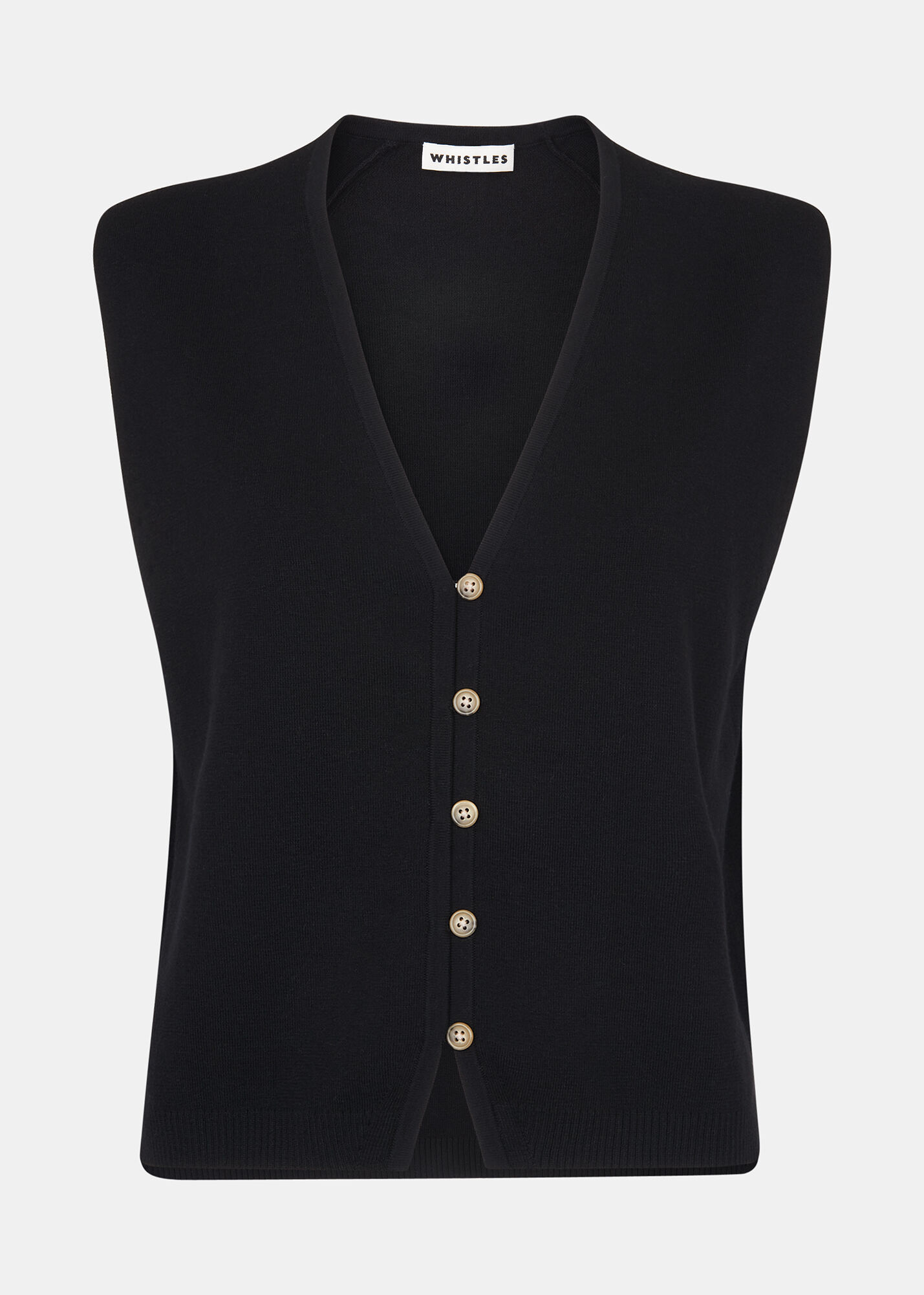 Black Bailey Button Through Tank WHISTLES