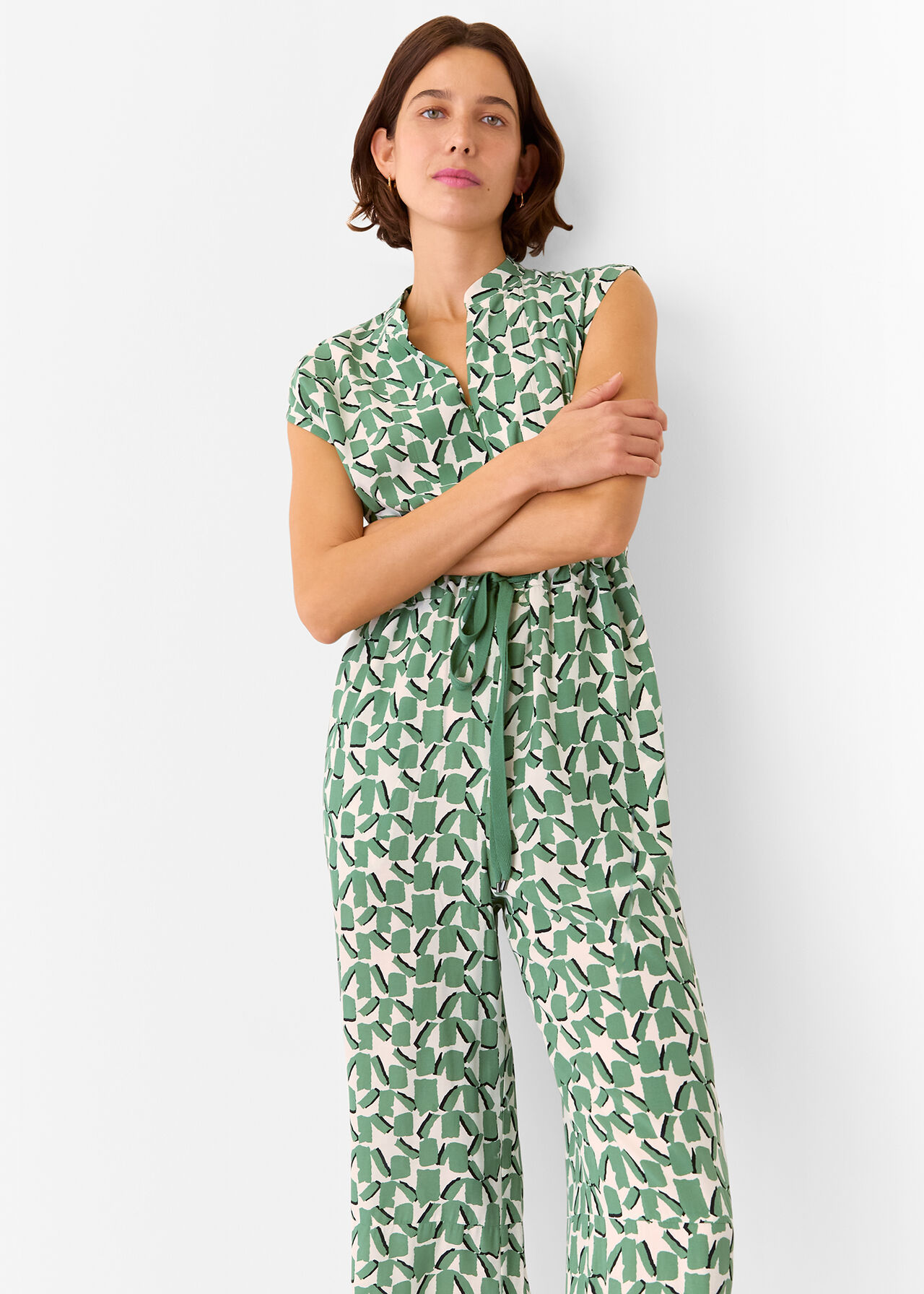 Abstract Squares Jumpsuit