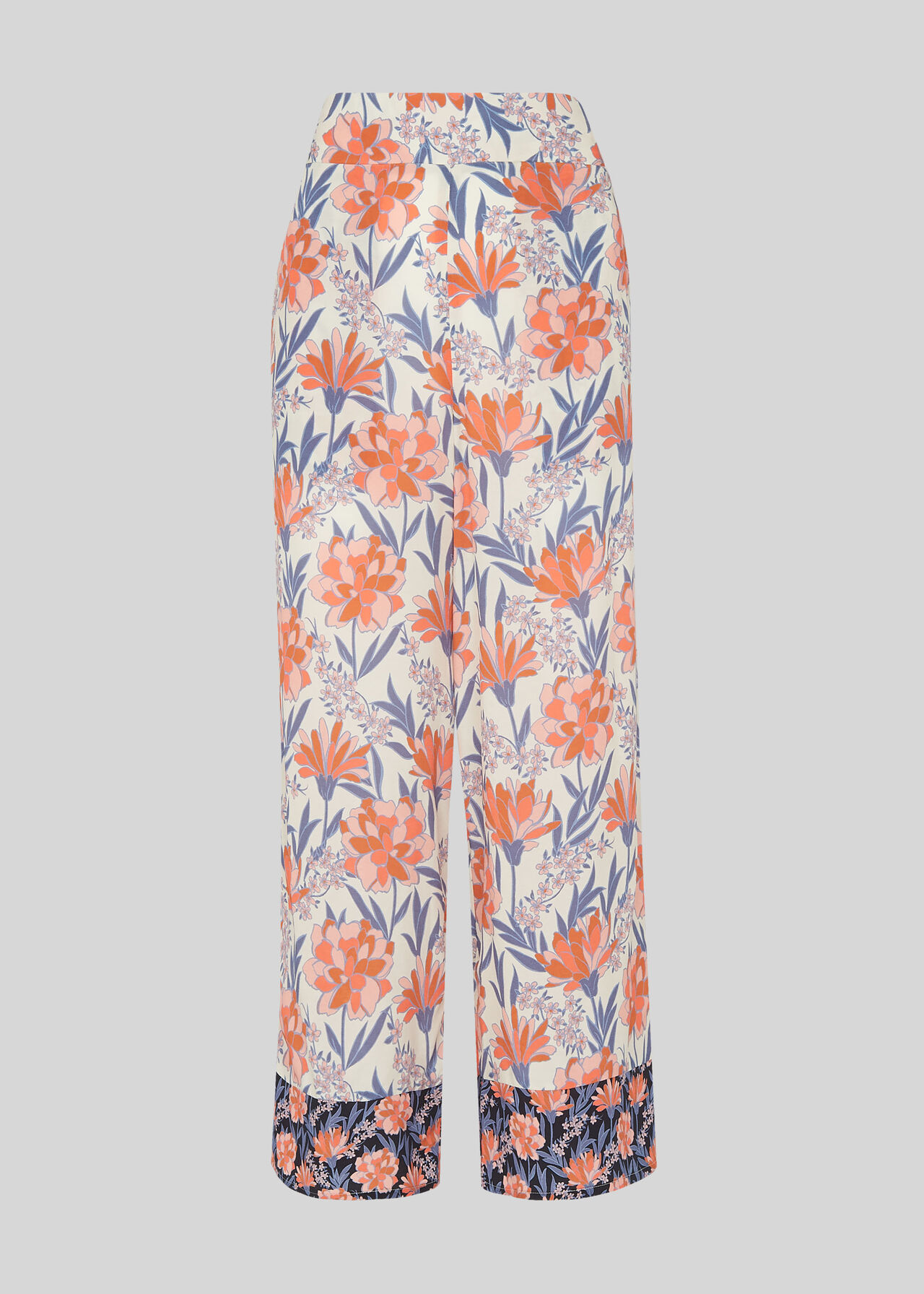 Floral Border Print Trouser Multicolour