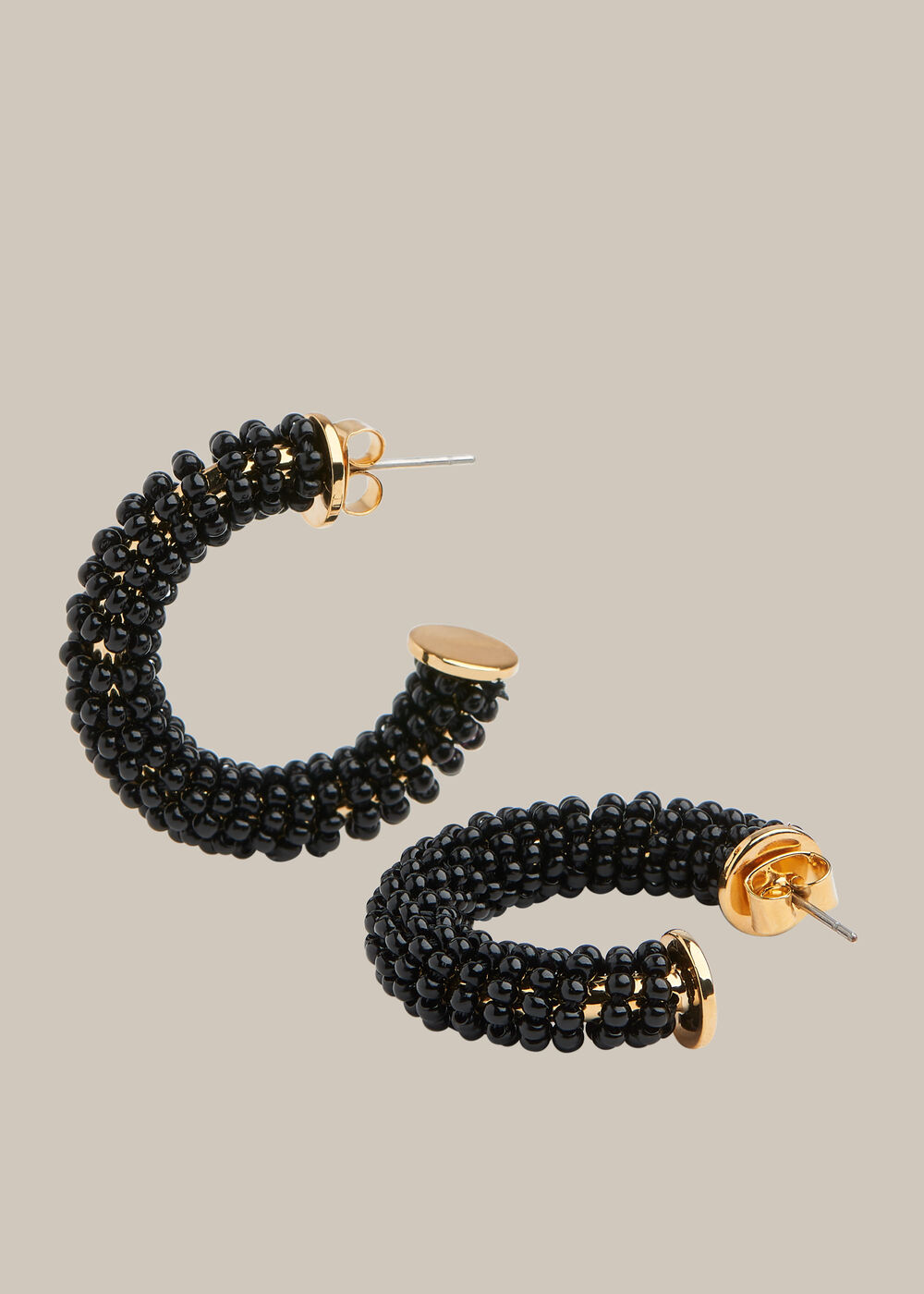 Beaded Large Hoop Earring
