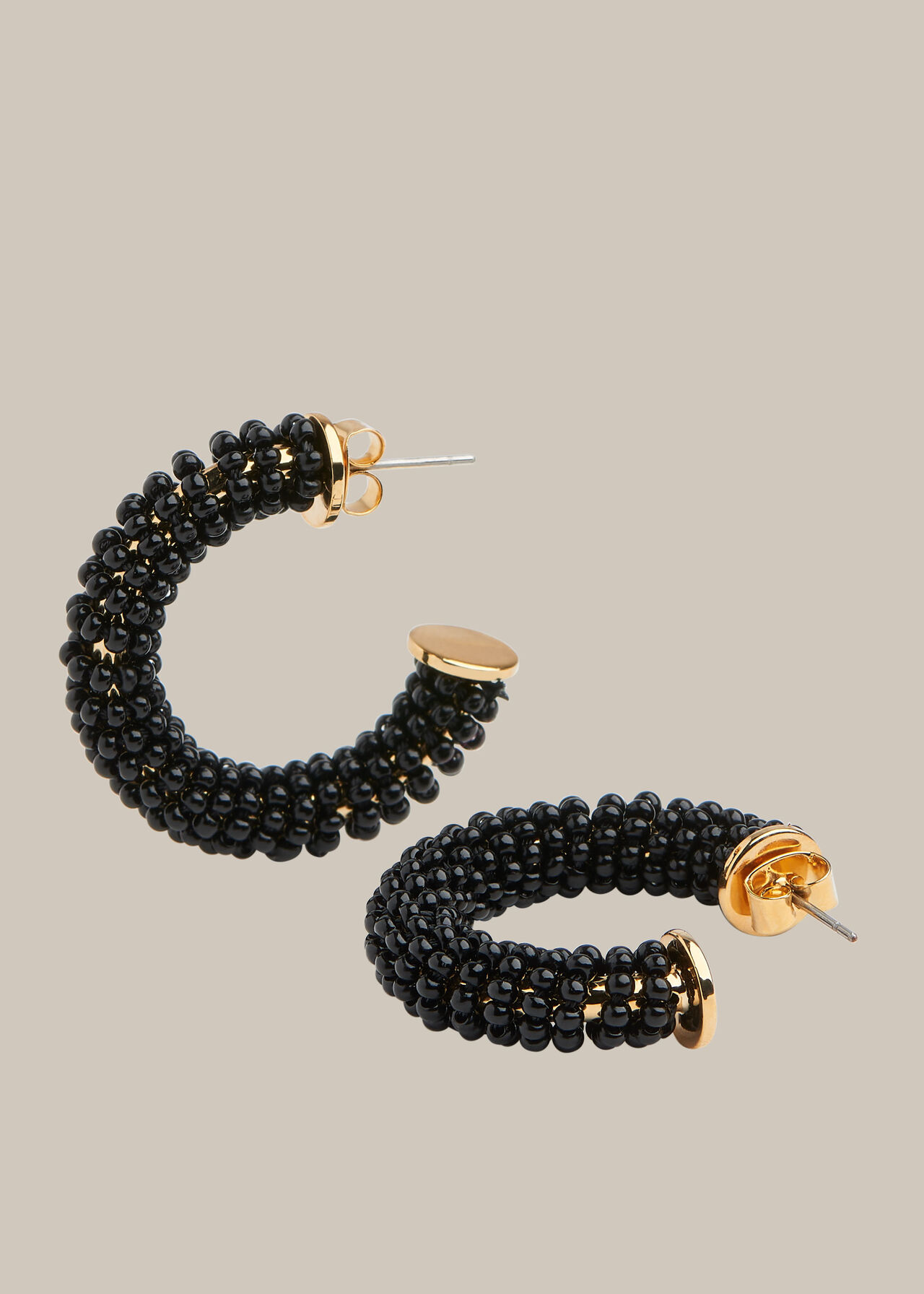 Beaded Large Hoop Earring