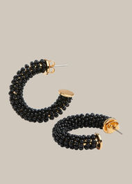 Beaded Large Hoop Earring