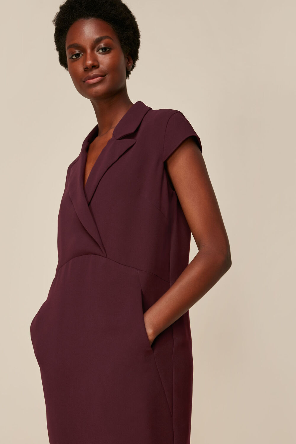 Tuxedo Crepe Dress