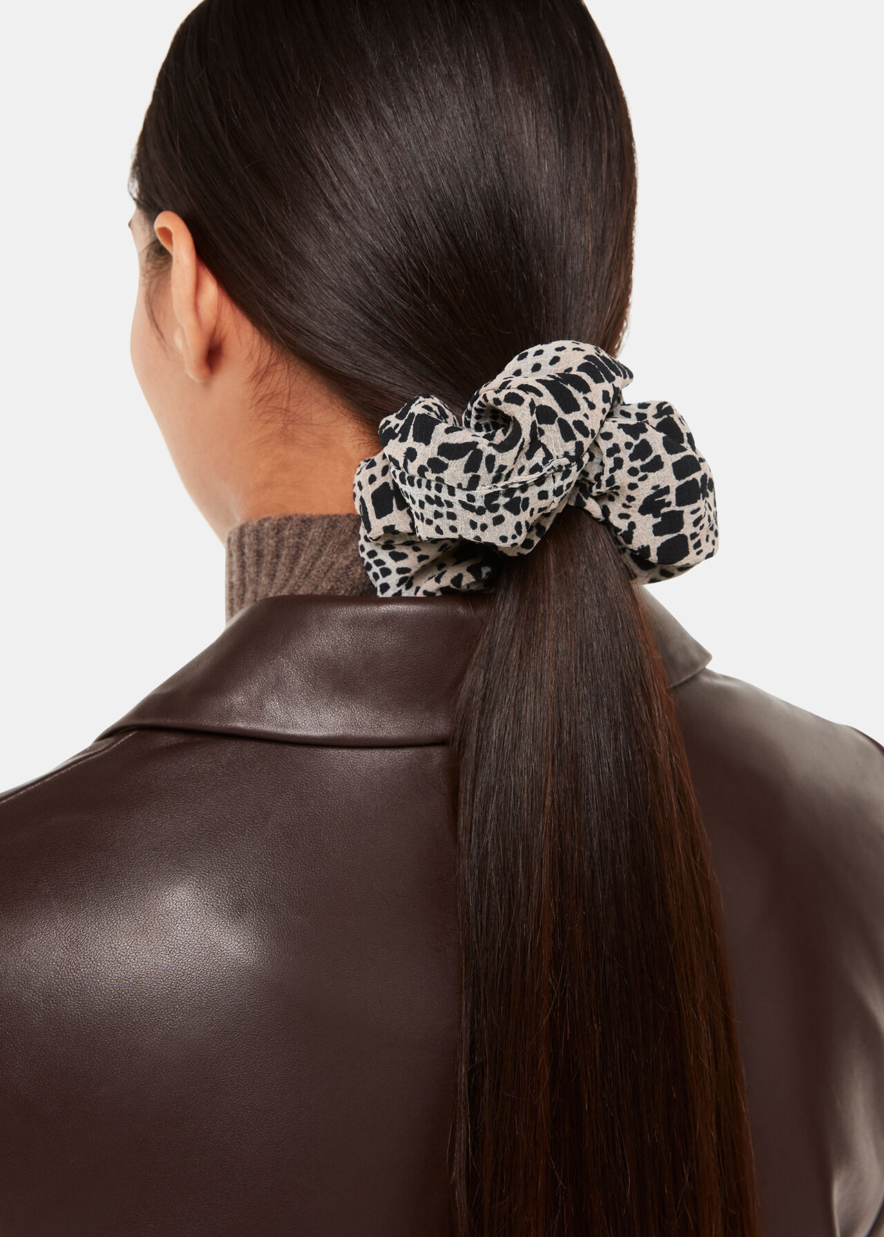 Optical Snake Print Scrunchie