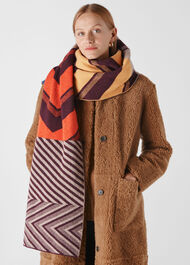 Green Thomas Chevron Scarf Multicolour