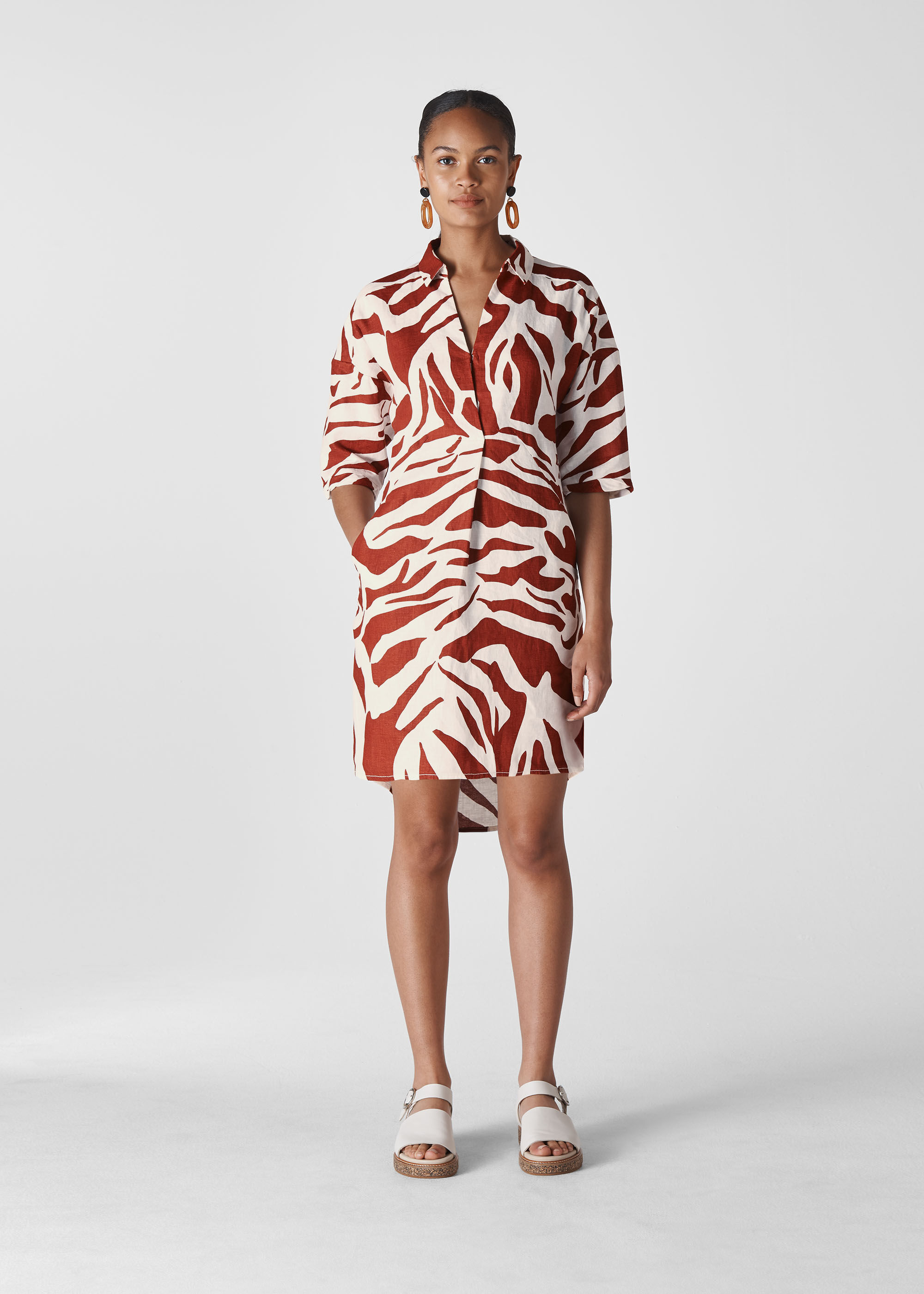 Multicolour Graphic Zebra Linen Lola