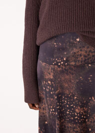 Spotted Animal Midi Skirt