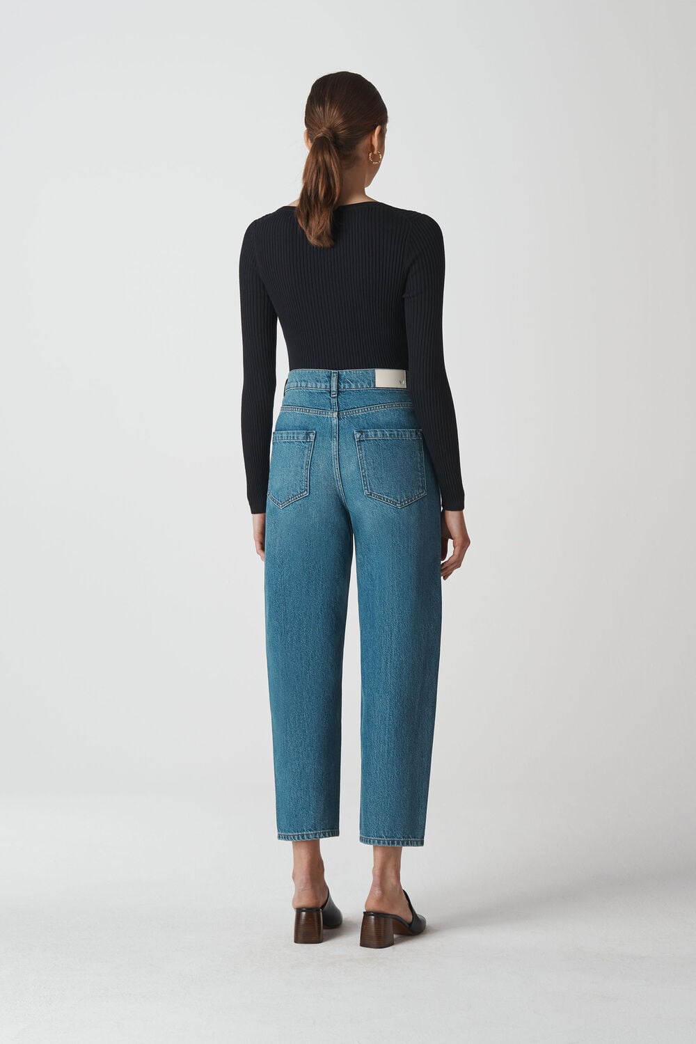Skinny Rib Cardigan Navy