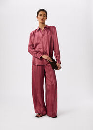 Pink Satin Stripe Coord