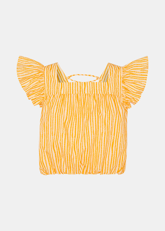 Chalk Stripe Print Top