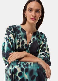 Misty Leopard Print Dress