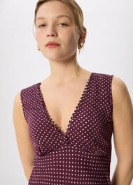 Petite Mini Spot Sleeveless Dress