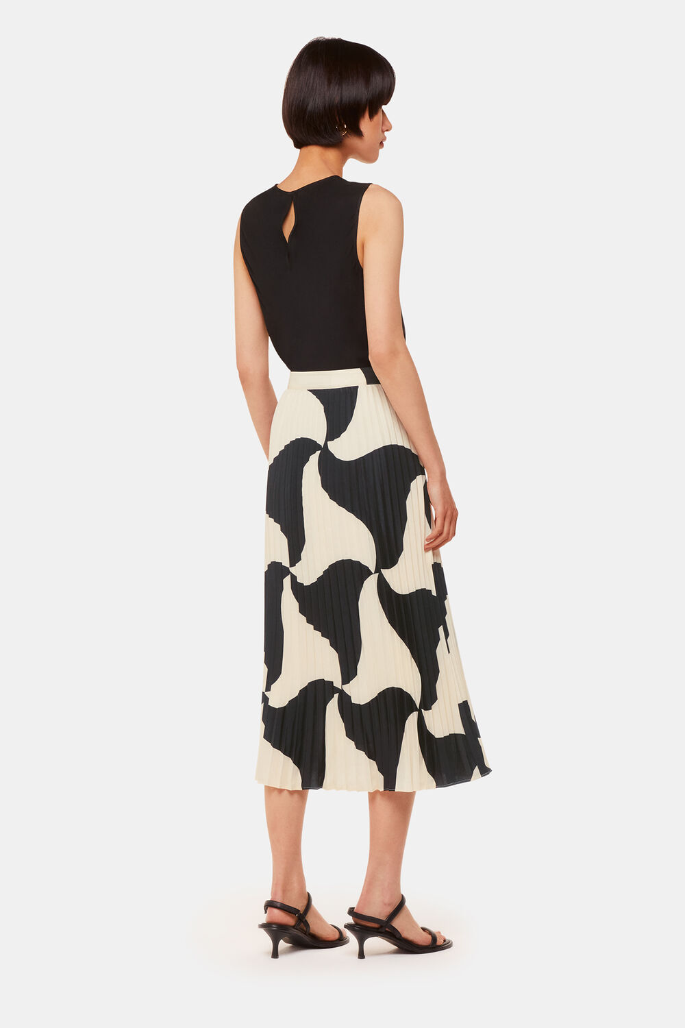 Triangle Swirl Pleated Skirt