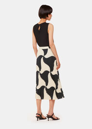 Triangle Swirl Pleated Skirt