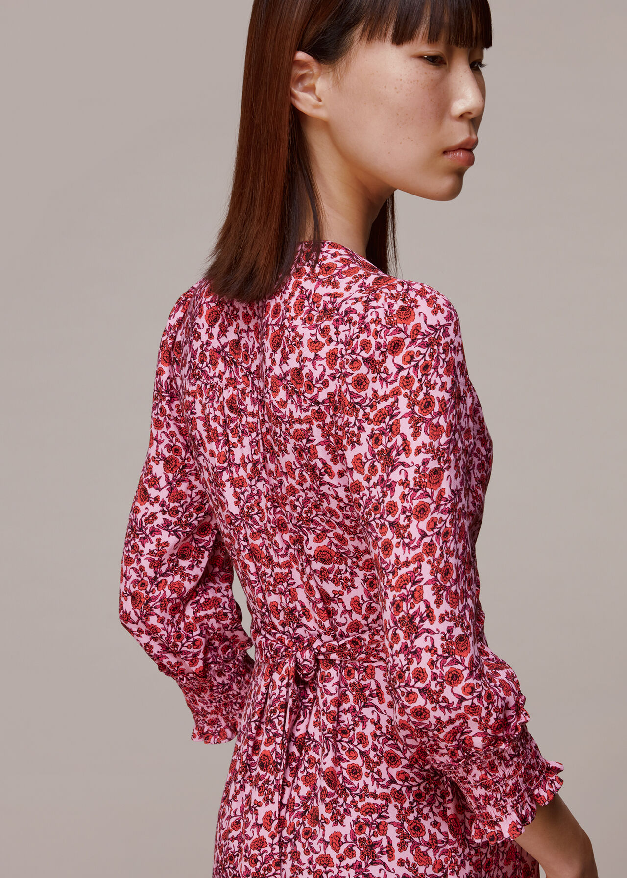 Heath Floral Print Midi Dress