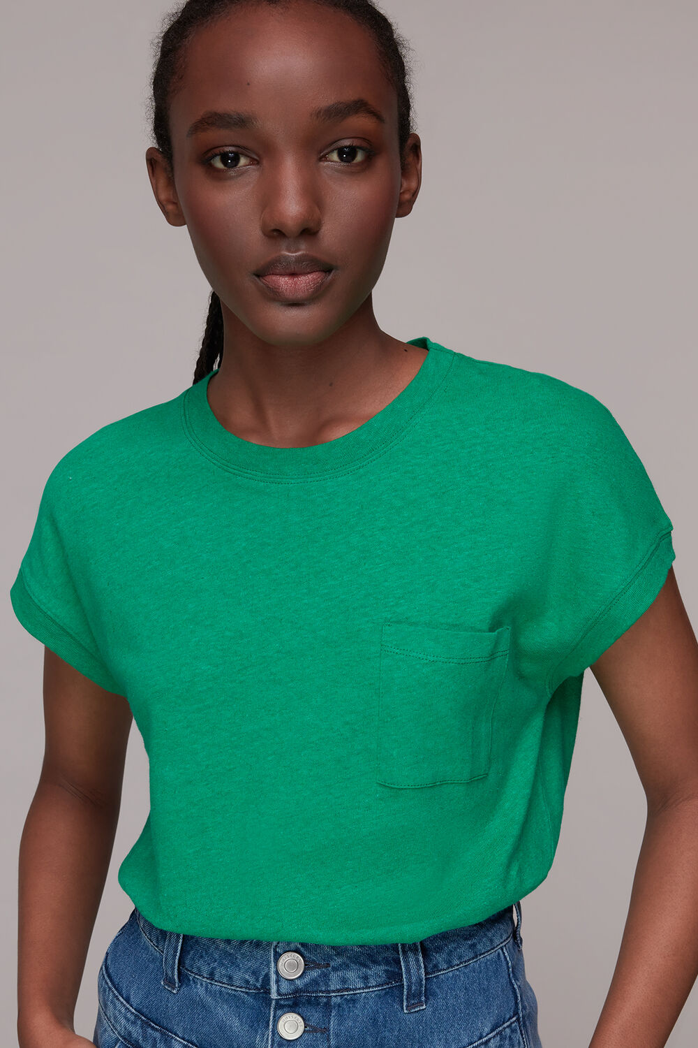 Ember Linen Mix Pocket Tee