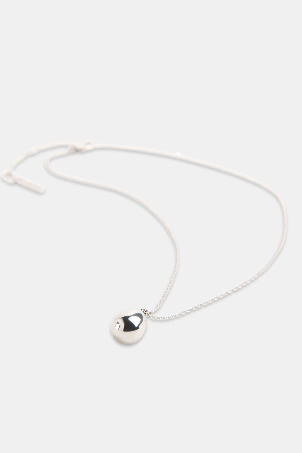 Silver Teardrop Pendant Necklace